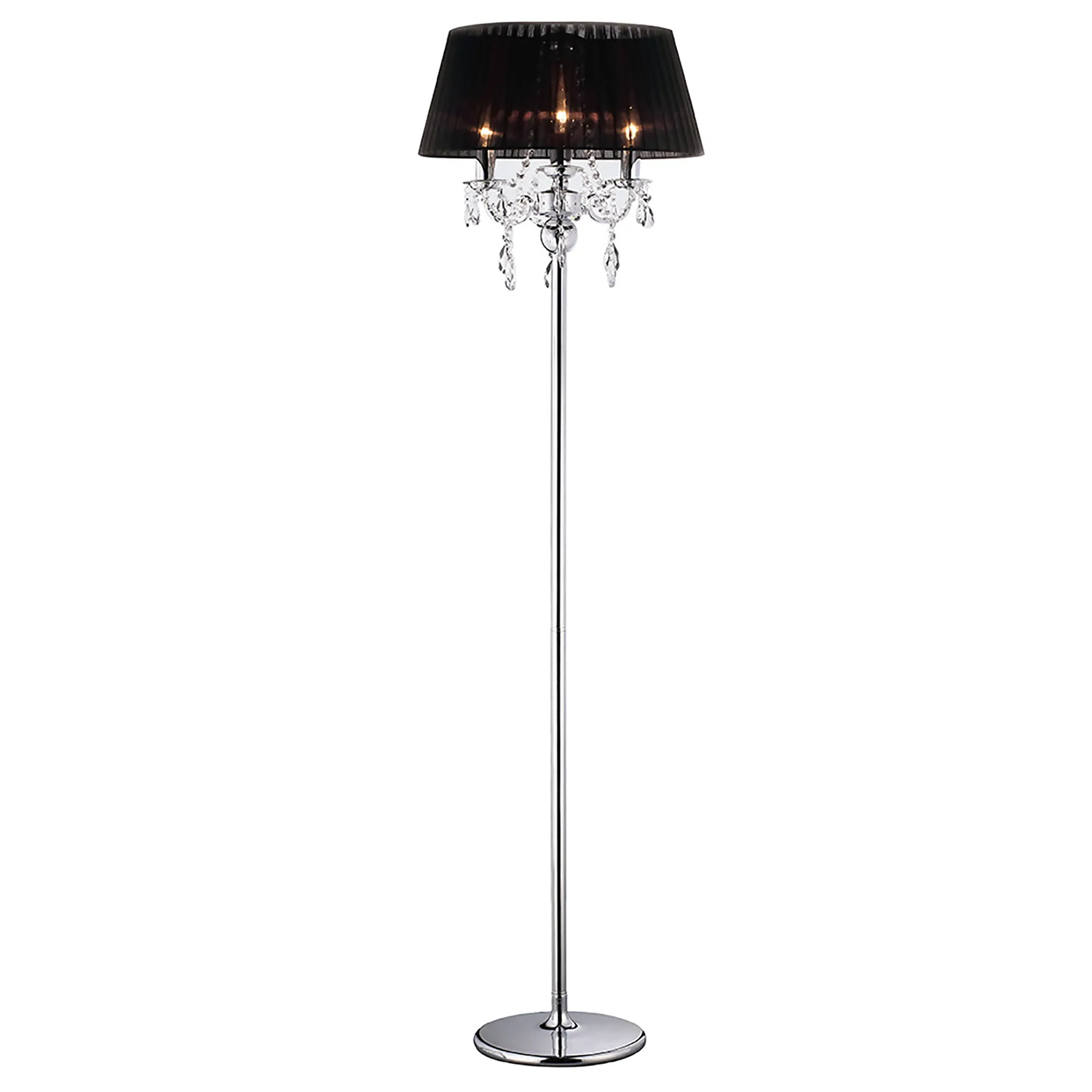 IL30063/BL  Olivia Crystal 163cm Floor Lamp 3 Light